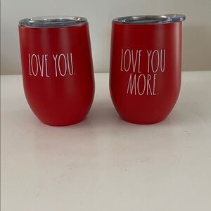 Rae Dunn Red Love You Tumblers